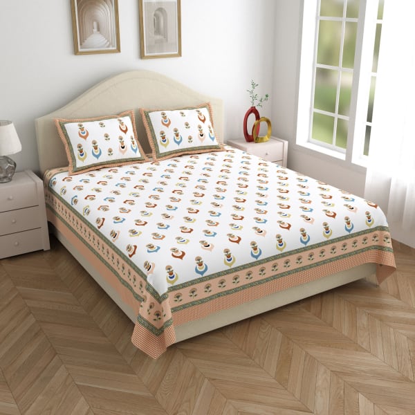 Coffee Almond Queen Size Bedding Set