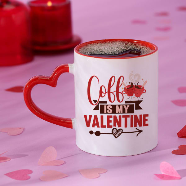 Coffee Love Personalized Heart Handle Mug