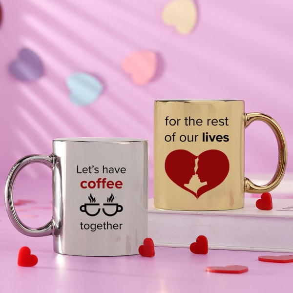 Coffee Lover Couple Personalized Ceramic Mugs (Set of 2)