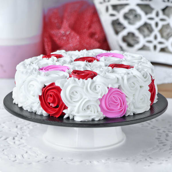 Order Colorful chocolate Rosette Cake Half Kg Online at Best Price