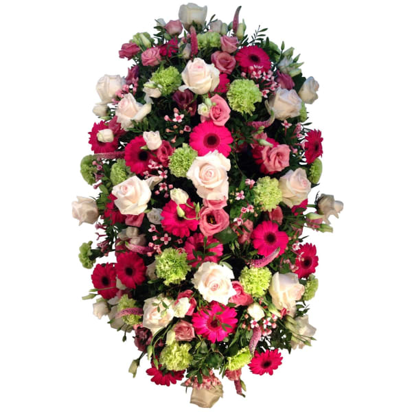 Colorful funeral arrangement