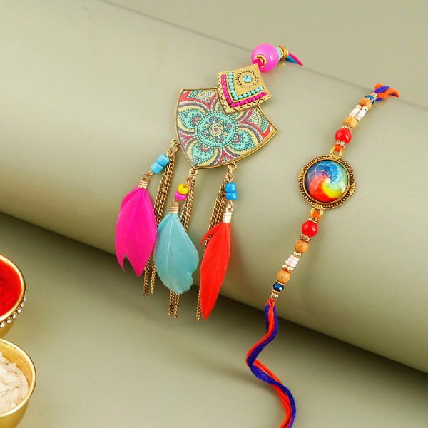 Colourful Mandala Bhaiya Bhabhi Rakhi