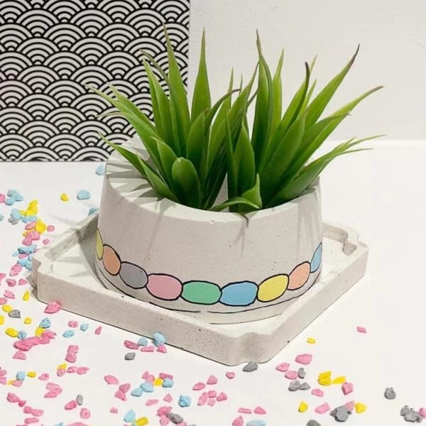 Buy/Send Concrete Cracker Barrel Planter Candy Online IGP JVS1232395