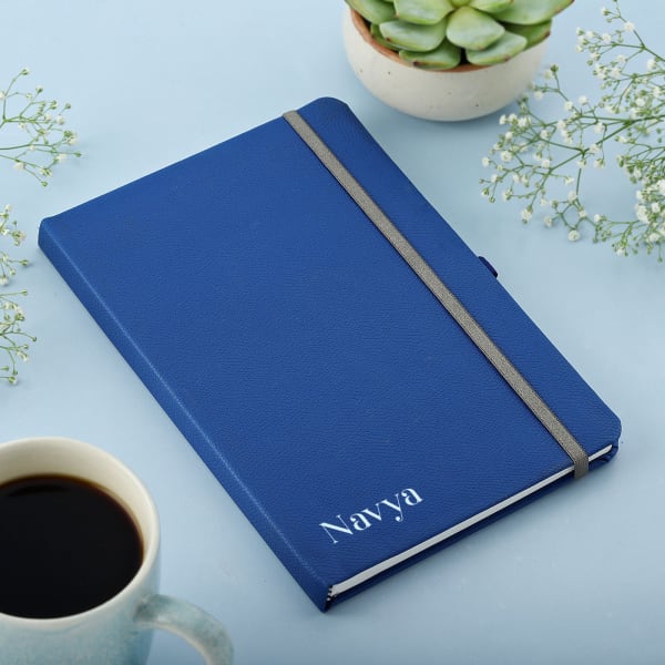 Cool Blue Personalized Diary