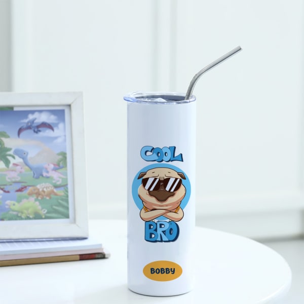 Cool Bro - Personalized Stainless Steel Tumbler With Straw