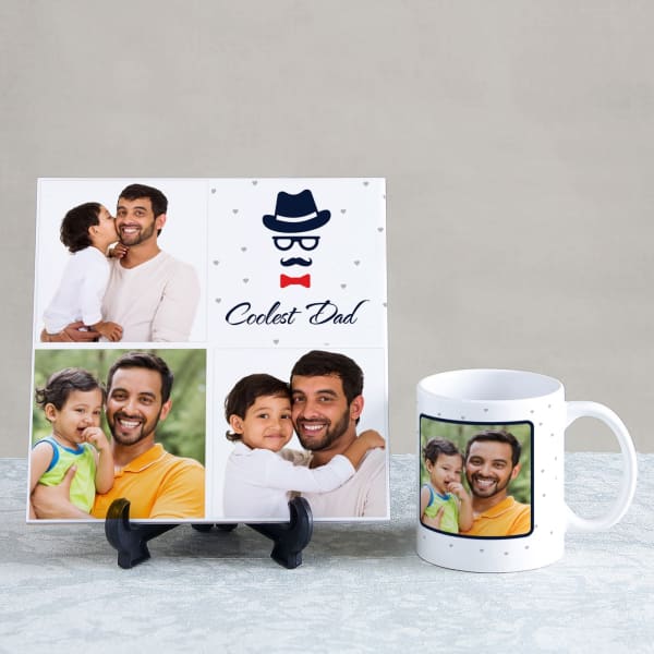 Coolest Dad Personalized Tile & Mug