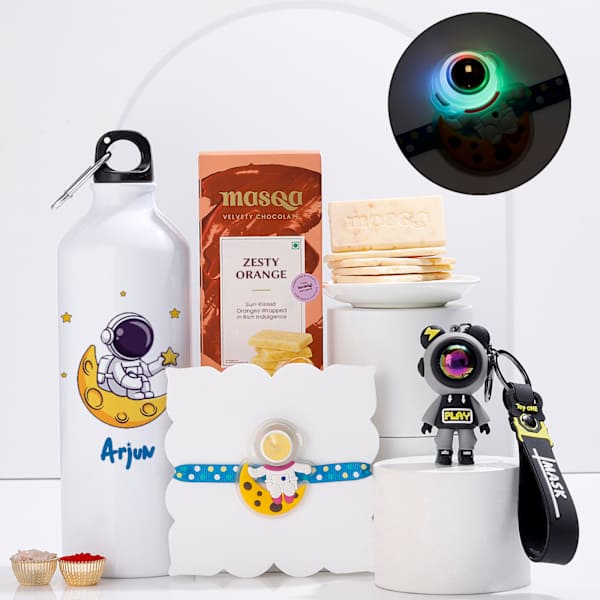 Cosmic Adventure Personalized Rakhi Hamper