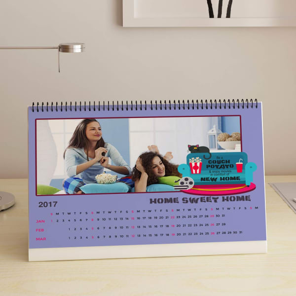 Couch Potato Personalized A4 Desk Calendar Gift Send Home And