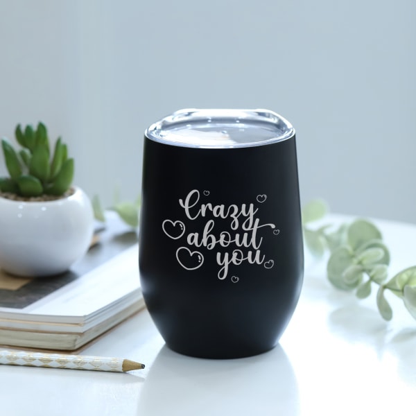 Crazy About You Personalized Stainless Steel Tumbler