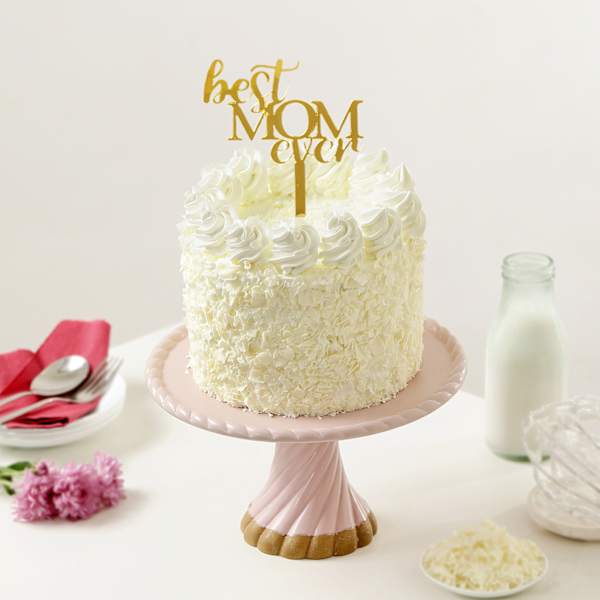 Creamy Elegance Mother's Day Celebration Cake
