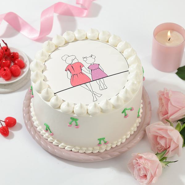 Creamy Swirls Mother's Day Cake