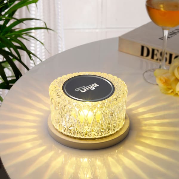 Crystal Glow Touch Sensor Personalized LED Lamp