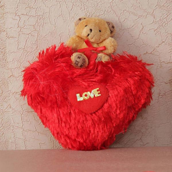 love heart soft toy