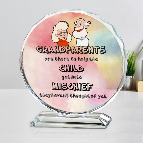 Customized Round Crystal for Grandparents