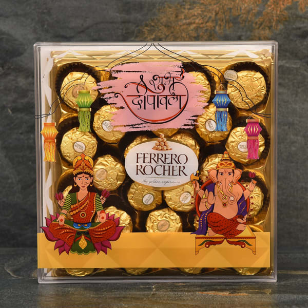 Customized Shubh Diwali Special Pack of 24Pcs Ferrero Rocher