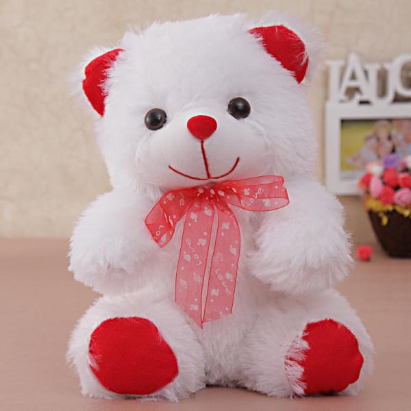 dark red colour teddy bear