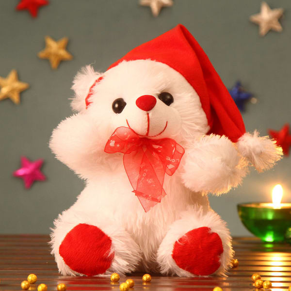 Cute Teddy with a Santa Cap
