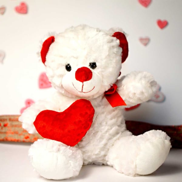 teddy holding a heart