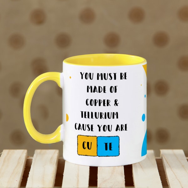 Cute Yellow Handle Personalized Mug