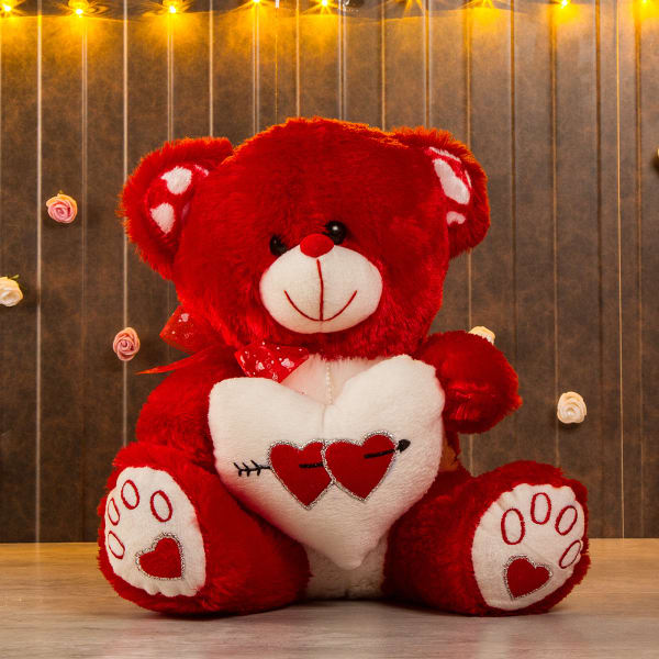 Cutiepie Heart Shaped Red Teddy