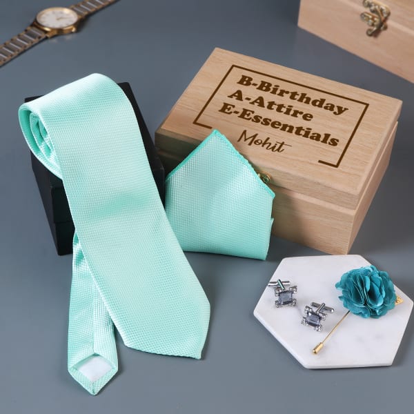 Cyan Accessory Set In Personalized Box