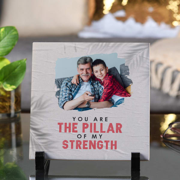 Dad and I Personalized Photo Tile