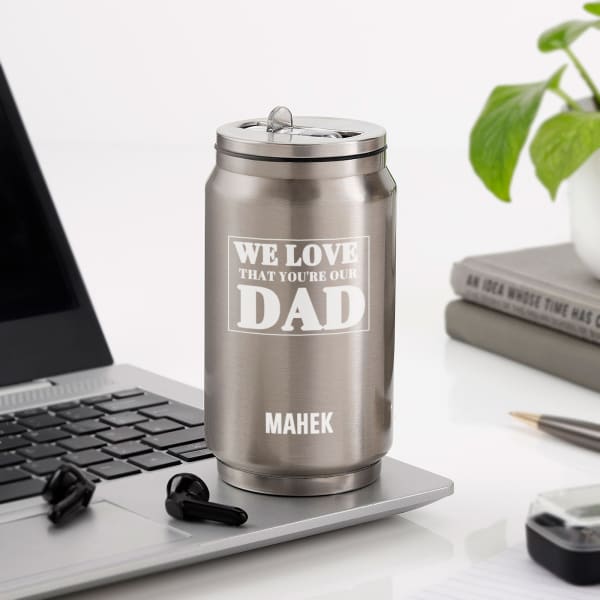 Dad's Personalized Can Tumbler - Silver