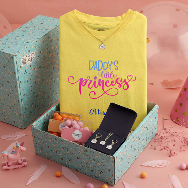 Daddy's Princess Personalized Hamper - Yellow