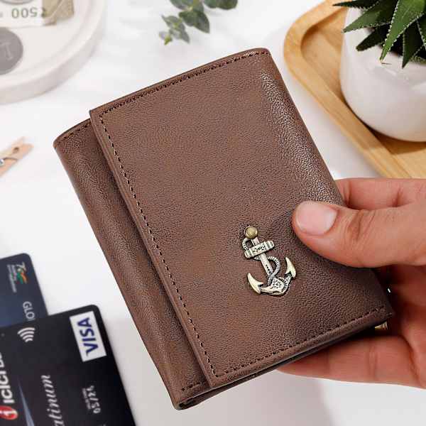 Dark Brown Father's Day Anchor Wallet