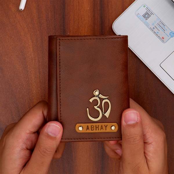 Dark Brown Mens Wallet - Personalized