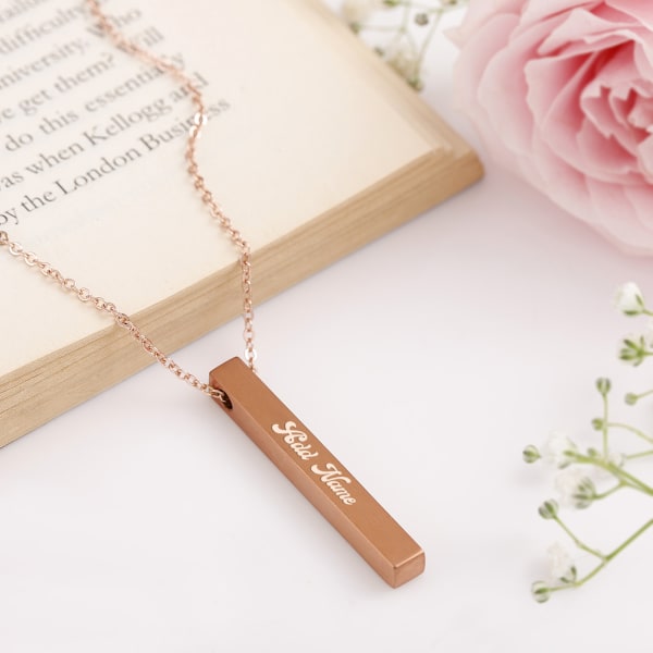 Dazzling Beauty - Personalized Rose Gold Pendant Chain