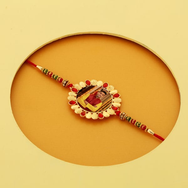 Dazzling Personalized Rakhi Designed with stones Gift/Send Rakhi Gifts