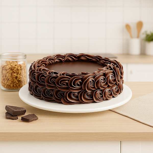 Decadent Rose Chocolate Mudcake (1 Kg)