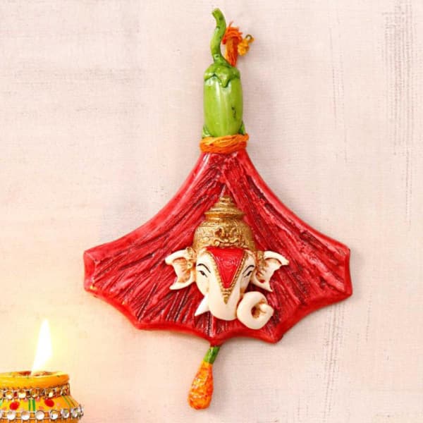 Decorated Ganesha Wall Hanging Gift/Send Home and Living Gifts Online