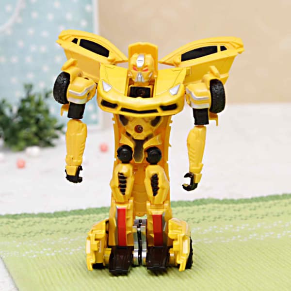yellow transformer toy