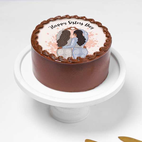 Delicious Sisters Day Chocolate Cake
