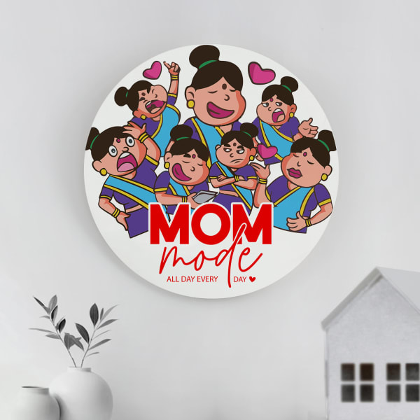 Desi Mom Mode Door Sign