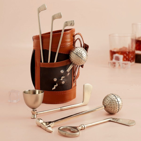 Designer Golf Set Wine Tools