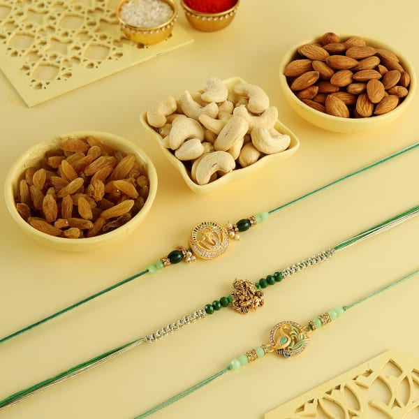 Divine Protection Rakhis With Dry Fruits