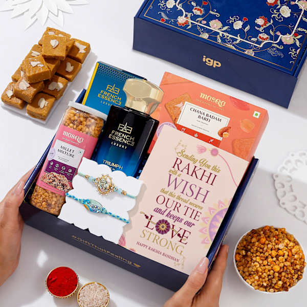 Divine Rakhis And Sweets Hamper