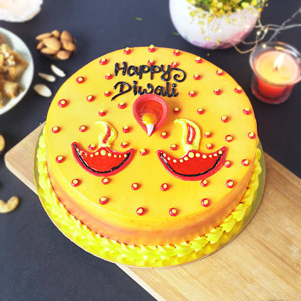 Diwali Diyas Cake