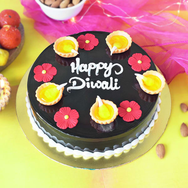 Diwali Diyas Chocolate Truffle Cake (1kg)