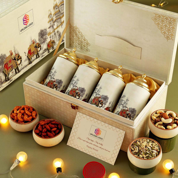 Diwali Hamper with Dry Fruits and Canister