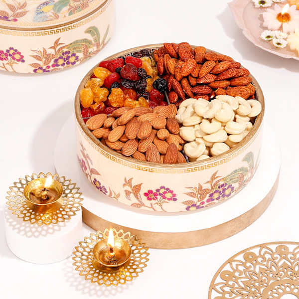 Diya with Dry Fruit Indulgence