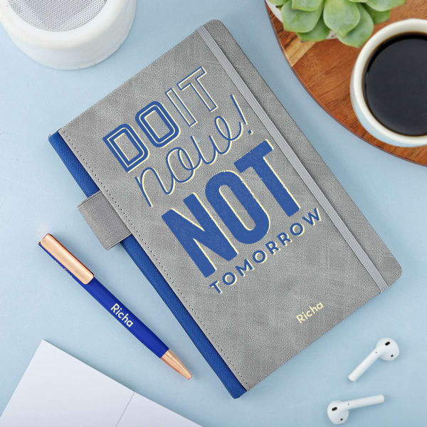 Do It Now Personalized Diary with Pen