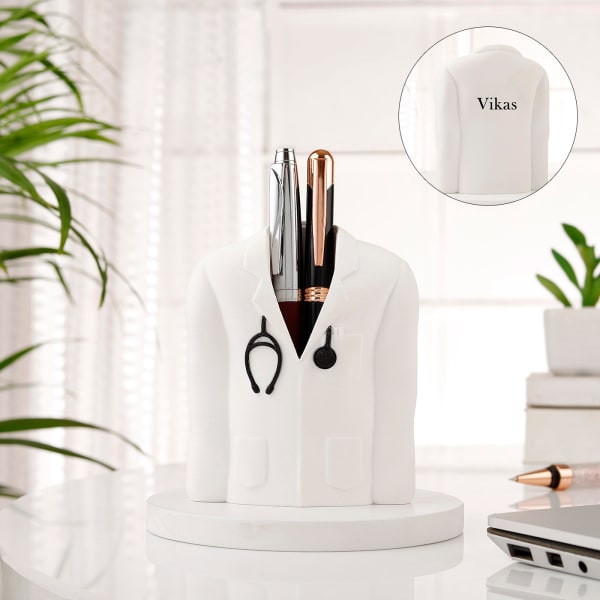 Doctor Coat Personalized Pen Stand