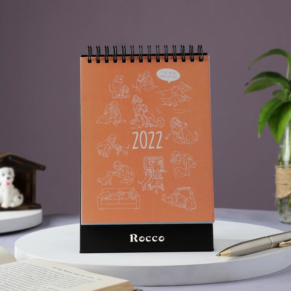 Dog Lover Personalized Spiral 2022 Desk Calendar