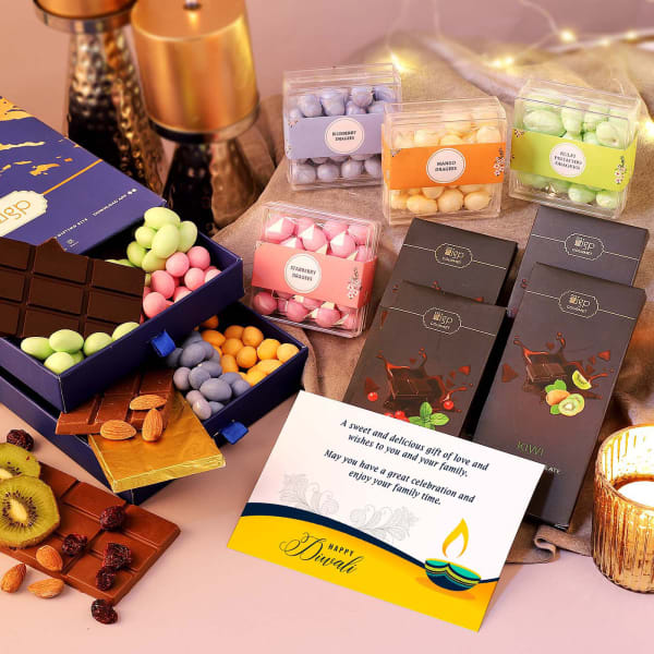 Dragees And Chocolates Diwali Gift Box