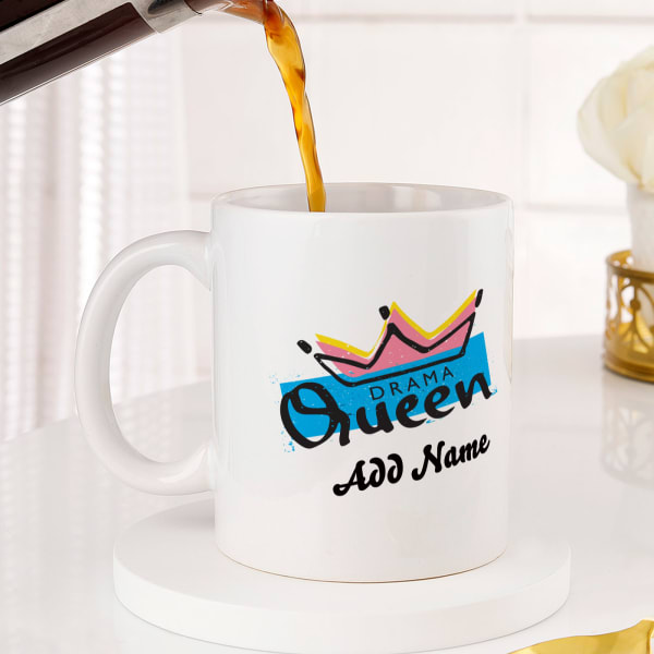 Drama Queen Personalized White Mug