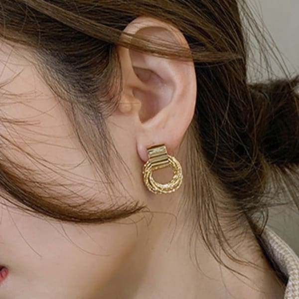 Earrings - Coil Pattern - Gold - Juju Joy